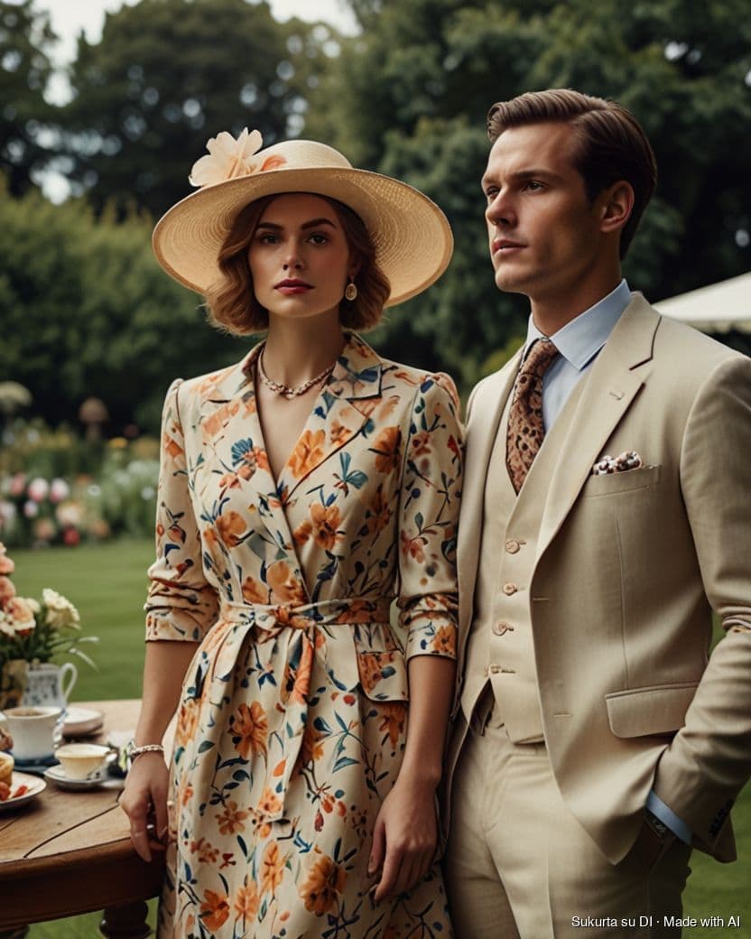 Sodo vakarėlis (garden party) – aprangos pavyzdys